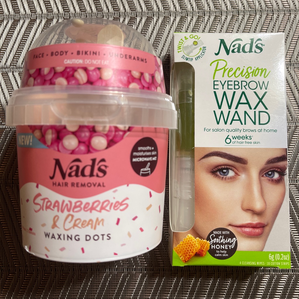 Nads Strawberries & Cream Waxing Dots & Nads Precision Eyebrow Wax Wand.